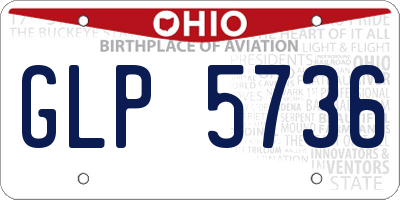 OH license plate GLP5736