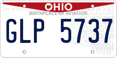 OH license plate GLP5737