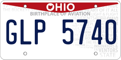 OH license plate GLP5740