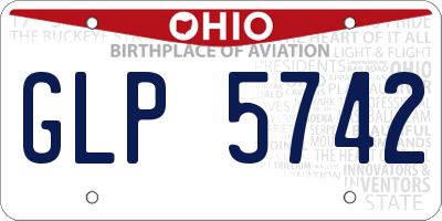 OH license plate GLP5742