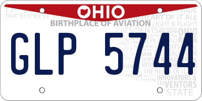 OH license plate GLP5744