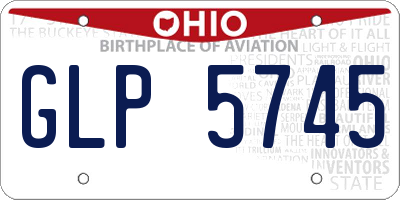 OH license plate GLP5745