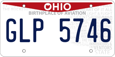 OH license plate GLP5746