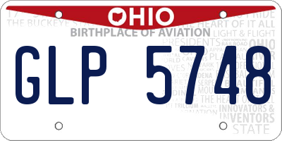 OH license plate GLP5748