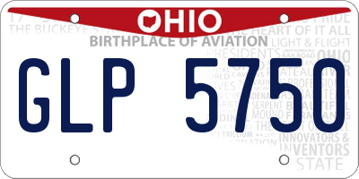 OH license plate GLP5750