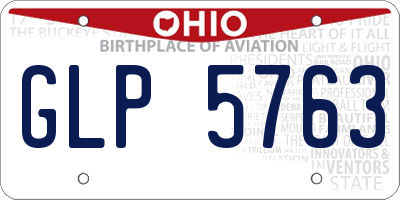 OH license plate GLP5763