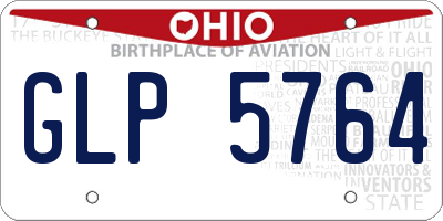 OH license plate GLP5764