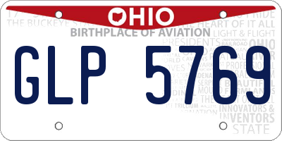OH license plate GLP5769