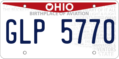OH license plate GLP5770