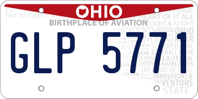 OH license plate GLP5771
