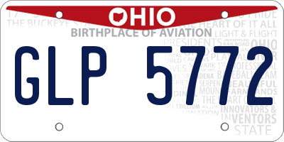 OH license plate GLP5772