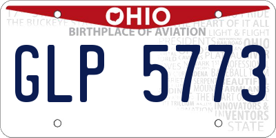 OH license plate GLP5773