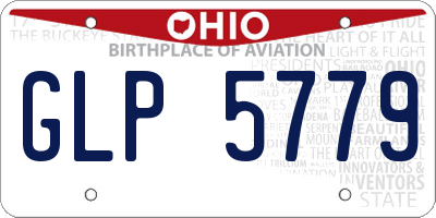 OH license plate GLP5779