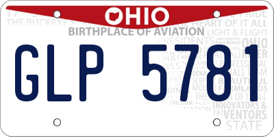 OH license plate GLP5781