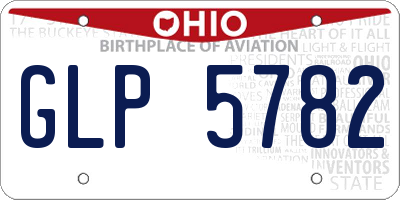 OH license plate GLP5782