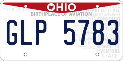 OH license plate GLP5783