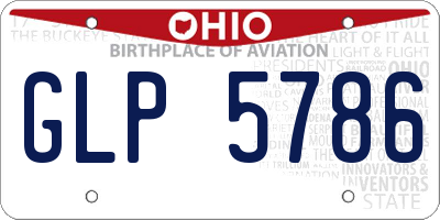 OH license plate GLP5786