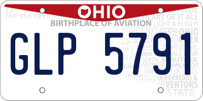 OH license plate GLP5791