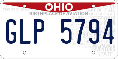 OH license plate GLP5794