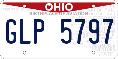 OH license plate GLP5797