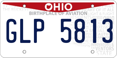 OH license plate GLP5813