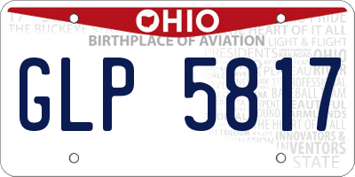 OH license plate GLP5817