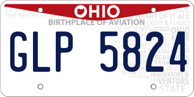 OH license plate GLP5824