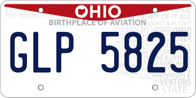 OH license plate GLP5825