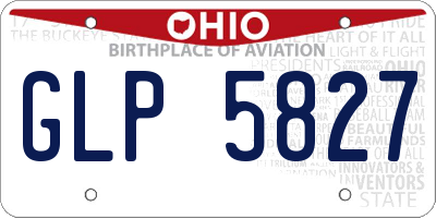 OH license plate GLP5827