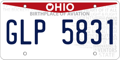 OH license plate GLP5831