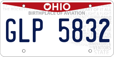 OH license plate GLP5832