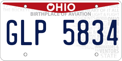 OH license plate GLP5834