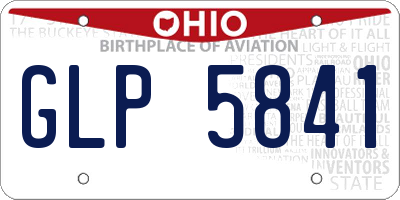 OH license plate GLP5841
