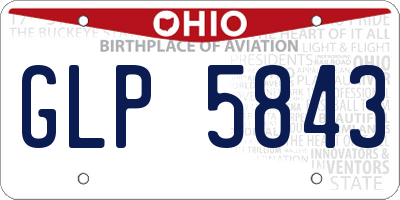 OH license plate GLP5843