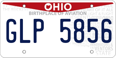 OH license plate GLP5856