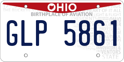 OH license plate GLP5861