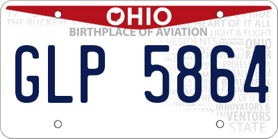 OH license plate GLP5864