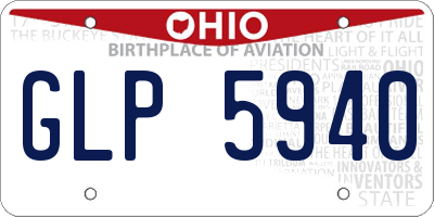 OH license plate GLP5940