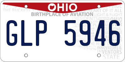 OH license plate GLP5946