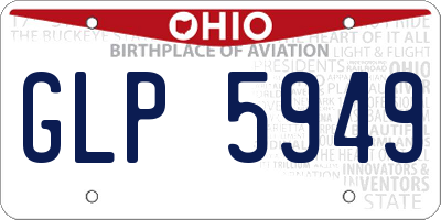 OH license plate GLP5949
