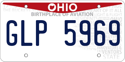 OH license plate GLP5969
