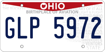 OH license plate GLP5972