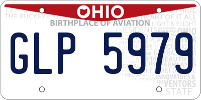 OH license plate GLP5979