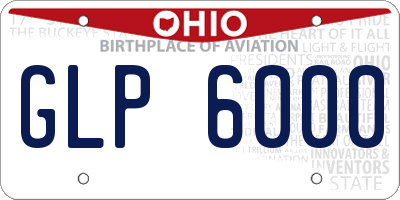 OH license plate GLP6000