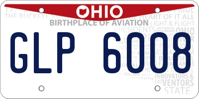 OH license plate GLP6008