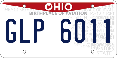 OH license plate GLP6011