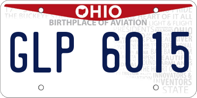 OH license plate GLP6015