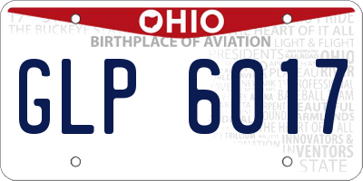 OH license plate GLP6017
