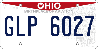 OH license plate GLP6027