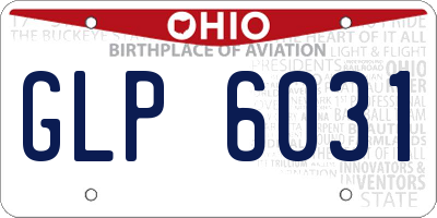 OH license plate GLP6031
